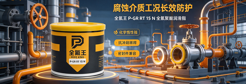 高温腐蚀环境长效润滑脂｜全氟王 P-GR RT 15 N，低挥发适配输送线与阀门